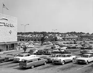 Malls: 1950s Shopping Mall & Crowded