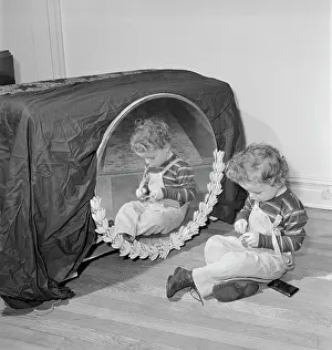 Trinket: 1950s Small Boy Sitting On Floor