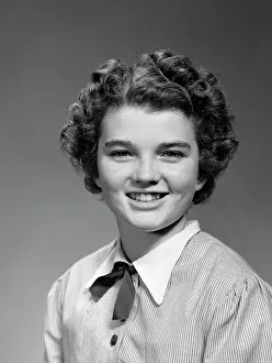 1950s Smiling Head Shoulder Portrait