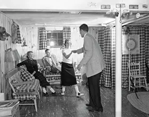 1950s Teens In Rec Room Dancing