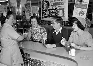 Jerk: 1950s Waitress Serving 2 Teen