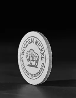 Bogus: 1950s WOODEN NICKEL