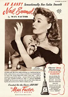 Varnish: 1951 advert Max Factor nail varnish