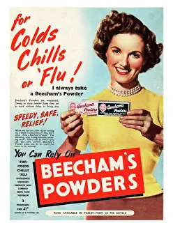 Influenza: 1951 UK advert Beecham's Powders