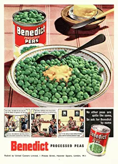 Peas: 1951 UK advert Bendict peas