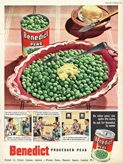 Peas: 1951 UK advert Bendict peas