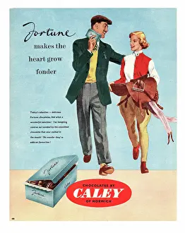 Caley: 1951 UK advert Fortune chocolates by Caley