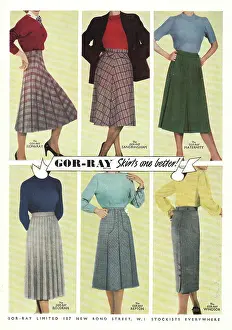 Gorray: 1951 UK advert Gor-ray skirts