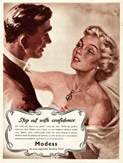 Tampax: 1951 UK advert Modess sanitary protection
