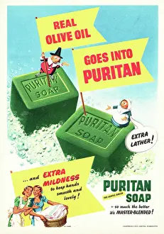 Lather: 1951 UK advert Puritan soap