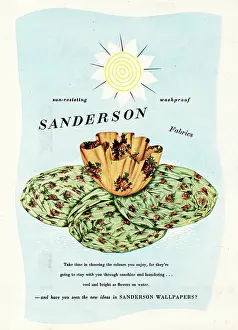 Sanderson: 1951 UK advert Sanderson wallpapers
