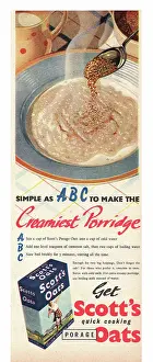 Porridge: 1951 UK advert Scott's Oats