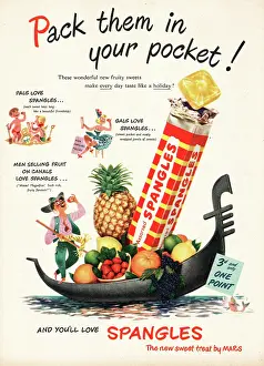 Spangles: 1951 UK advert Spangles sweets