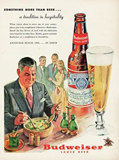 Budweiser: 1951 U.S. Magazine Budweiser beer Advert