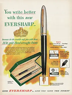 Schick: 1951 U.S. Magazine Eversharp Pen Advert