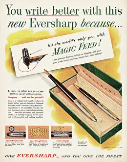 Biro: 1951 U.S. Magazine Eversharp Pens Advert