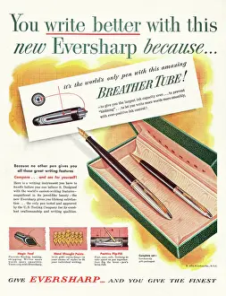 Biro: 1951 U.S. Magazine Eversharp Pens Advert