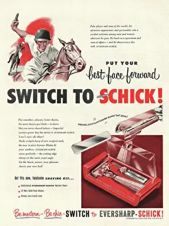 Razors: 1951 U.S. Magazine Eversharp Razor Advert