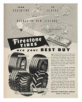 Firestone: 1951 U.S. Magazine Firestone Tyres Advert