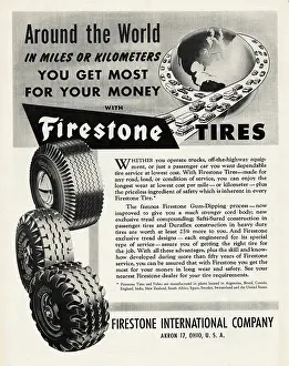 Firestone: 1951 U.S. Magazine Firestone Tyres Advert