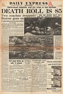 Quintinshill: 1952 Daily Express Harrow train disaster