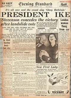 Resigns: 1952 Evening Standard General Eisenhower elected President