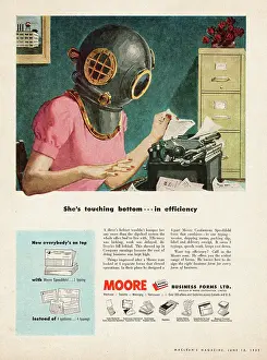 Typewriters: 1952 Moore Business Machines Ad