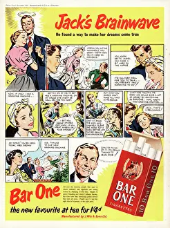 Vaping: 1952 UK advert Bar One cigarettes