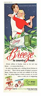 Lather: 1952 UK advert Breeze soap