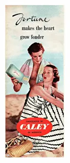 Caley: 1952 UK advert Fortune chocolates by Caley