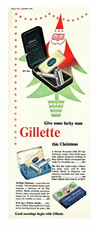 Shaver: 1952 UK advert Gillette shaving set