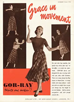 Gorray: 1952 UK advert Gor-ray skirts