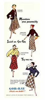 Gorray: 1952 UK advert Gor-ray skirts