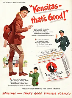 Kensitas: 1952 UK ad Kensitas cigarettes