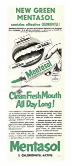 Gums: 1952 UK advert Mentasol tooth paste