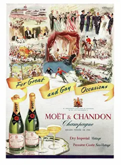 Chandon: 1952 UK advert Moet & Chandon champagne