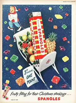 Confectionary: 1952 UK advert Spangles sweets