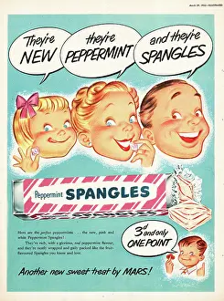 Confectionary: 1952 UK advert Spangles sweets