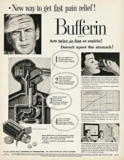 Pills: 1952 U.S. Magazine Bufferin Advert