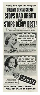 Colgate: 1952 U.S. Magazine Colgate Toothpaste Ad