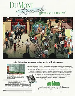Programming: 1952 U.S. Magazine Du Mont Electronics Advert