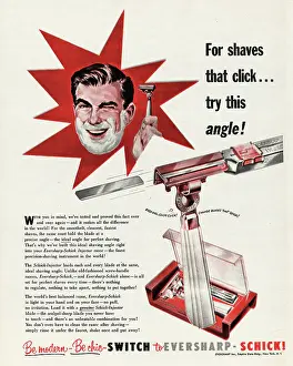 Razors: 1952 U.S. Magazine Eversharp Razor Advert