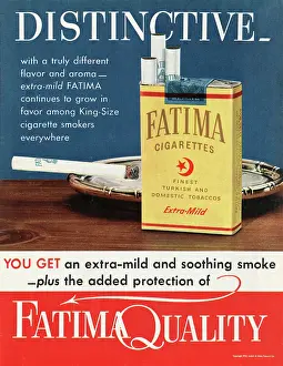 Fatima: 1952 U.S. Magazine Fatima Cigarette Advert