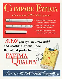 Fatima: 1952 U.S. Magazine Fatima Cigarette Advert
