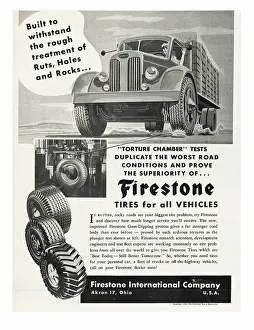 Firestone: 1952 U.S. Magazine Firestone Tyres Advert