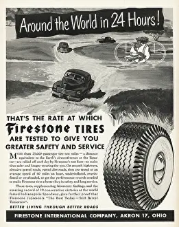 Firestone: 1952 U.S. Magazine Firestone Tyres Advert