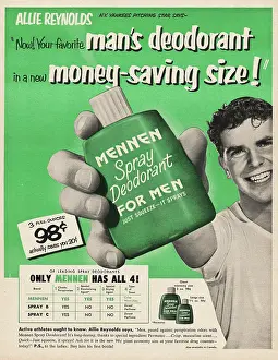 Menen: 1952 U.S. Magazine Menen Deoderant Advert