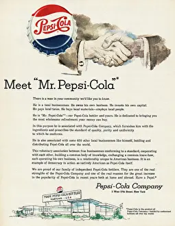 Coke: 1952 U.S. Magazine Pepsi Cola Advert