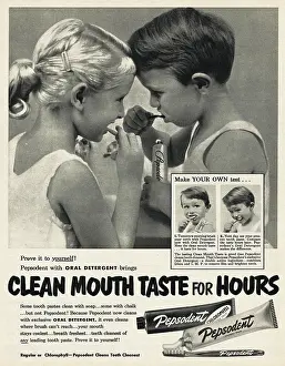 Pepsodent: 1952 U.S. Magazine Pepsodent toothpaste Advert