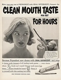Pepsodent: 1952 U.S. Magazine Pepsodent toothpaste Advert